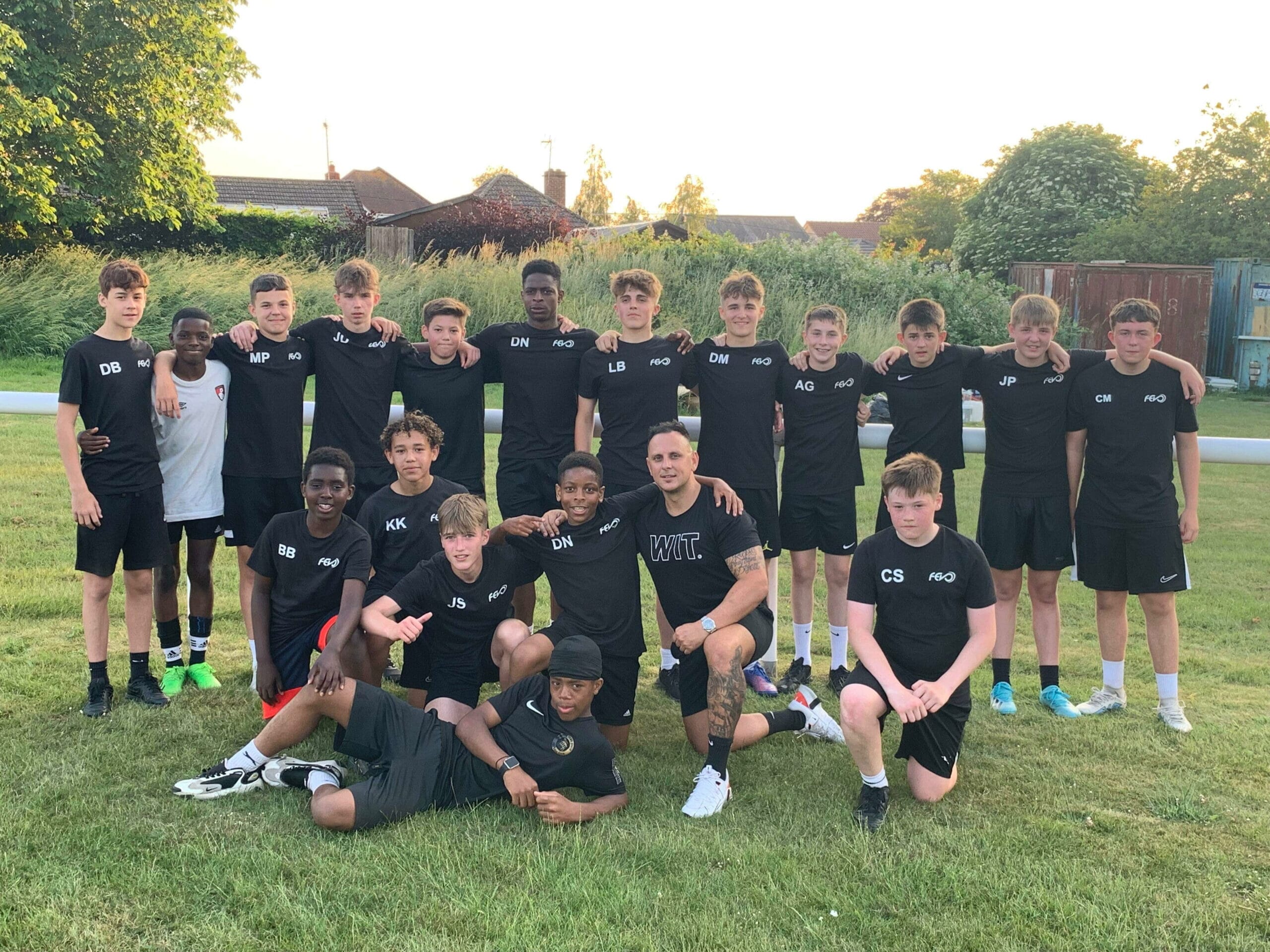 Ludgershall Sport Youth FC U15s celebrate their £1,800 fundraising success with Spot the Ball from Spond.