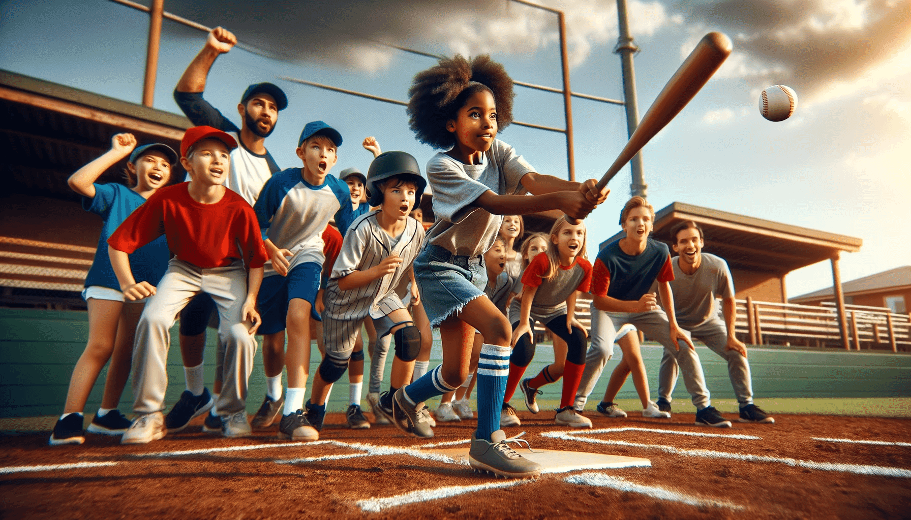 Young Asian girl catching a baseball, illustrating the adaptability in team management similar to Spond.