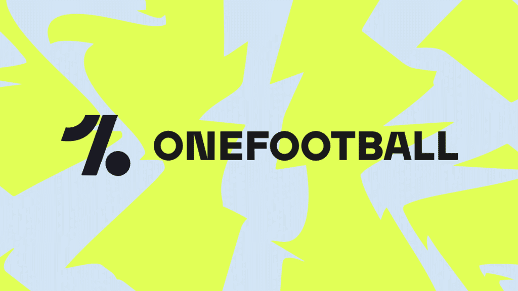 OneFootball logo showcasing the leading free football app for live scores and news updates.