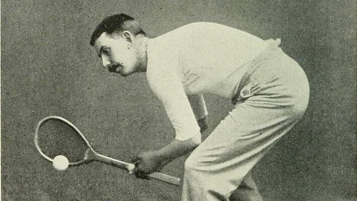 Racquets being played, a sport removed from the Olympics
