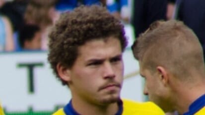 Kalvin Phillips, one of the heaviest Premier League football players, in Leeds United jersey during a Premier League match