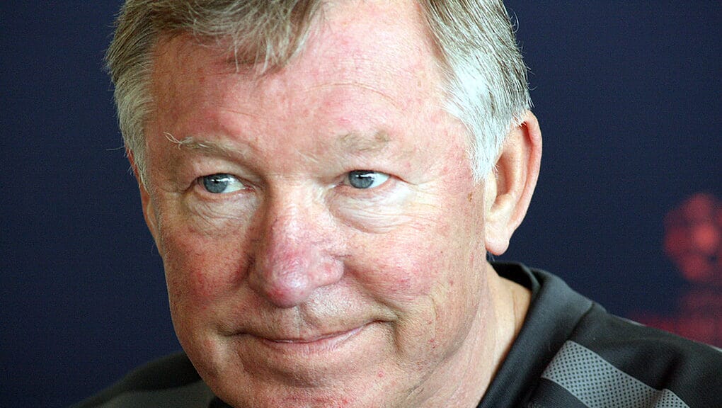 Sir Alex Ferguson, one of the Greatest Football Managers, celebrating a Manchester United victory.