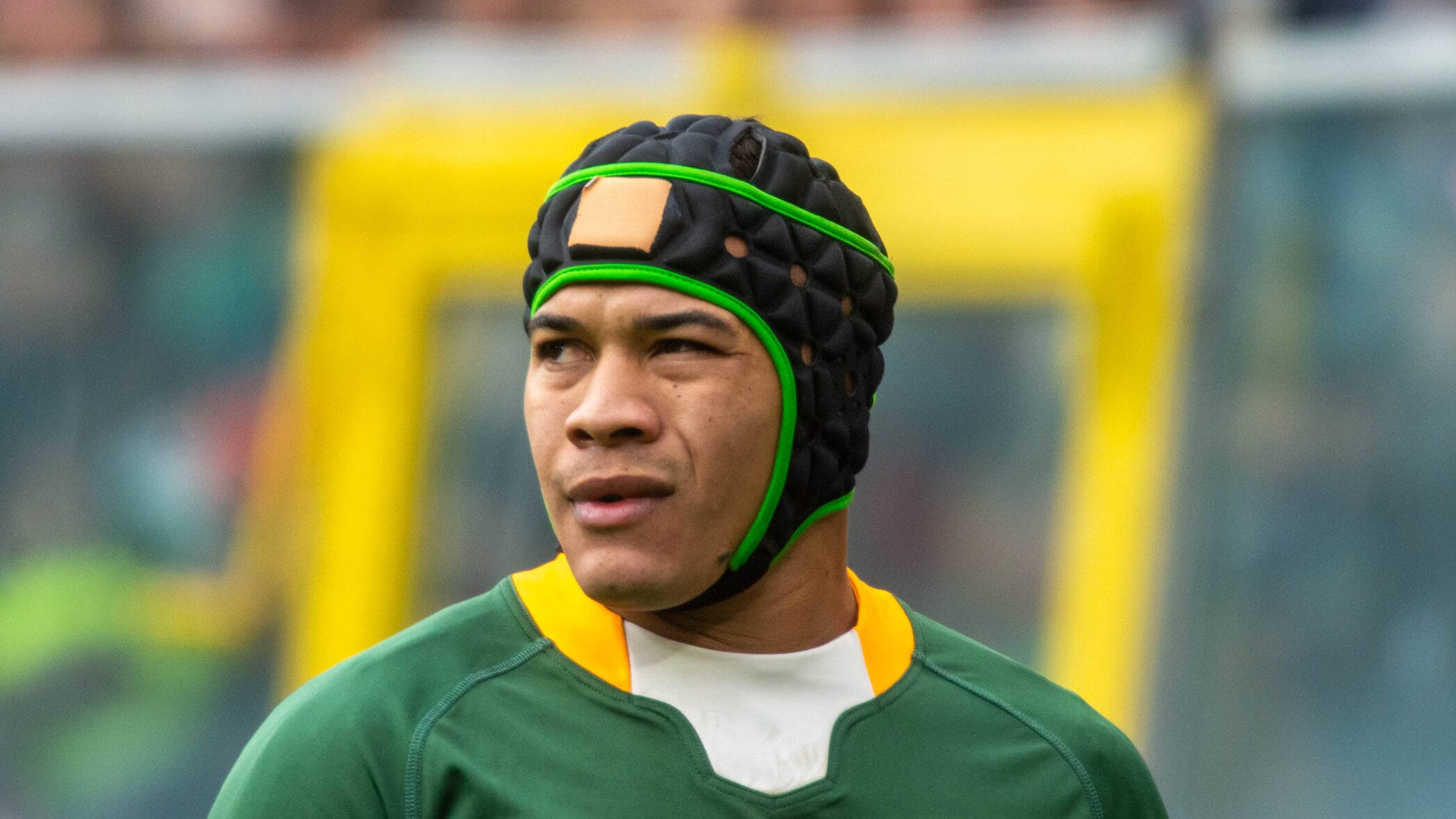 Cheslin Kolbe, South African rugby star who scored one of the greatest tries in rugby union in the 2019 World Cup final.