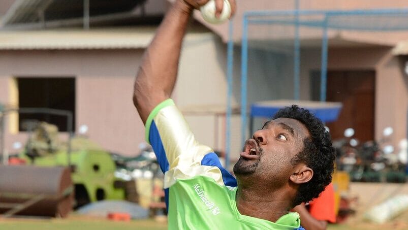 Muttiah Muralitharan, Sri Lankan spin bowler with the most wickets in cricket history.