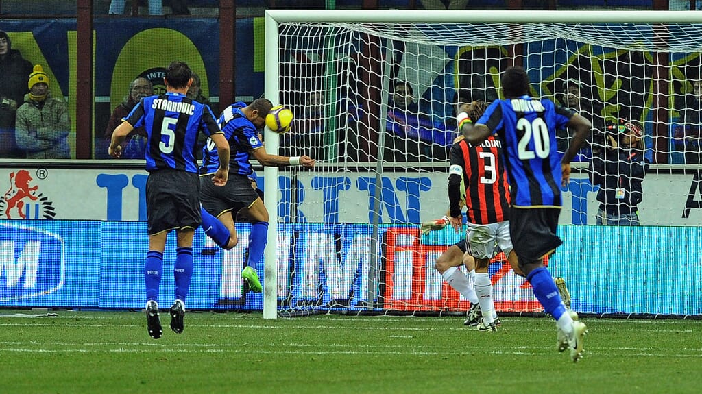 AC Milan and Inter Milan fans during the Derby della Madonnina, celebrating one of Italy’s greatest club rivalries.