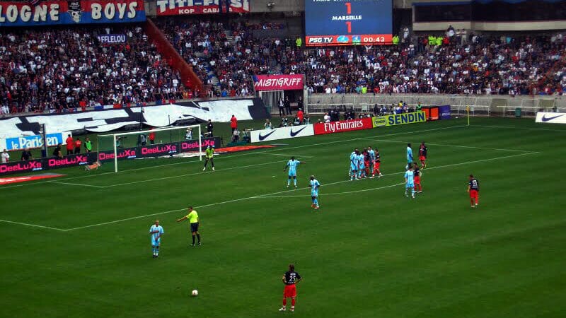 Paris Saint-Germain and Marseille fans during Le Classique, one of France’s greatest club rivalries.