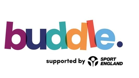 Sport England Buddle logo – official free tools for grassroots sports club governance, funding, and volunteer management.