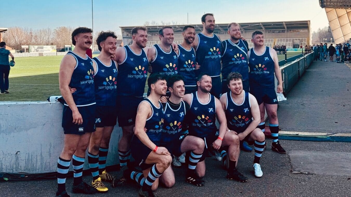 Thebans Hydra celebrating victory and showing pride in sport at the Musselburgh 7s